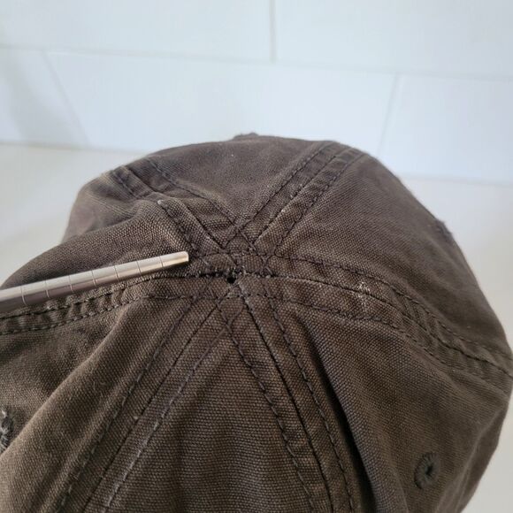 Lucky Brand Bear Head Patch Baseball Cap Hat Distressed One Size FLAW - Picture 2 of 13